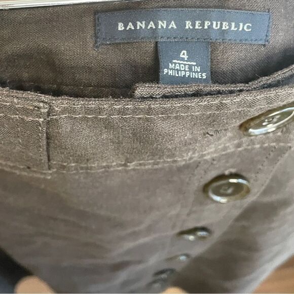 Banana Republic Chocolate Brown Button down shirt Size 4 - Picture 4 of 8